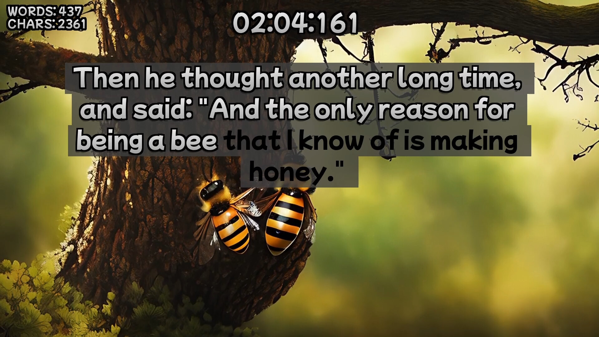 Winnie-the-Pooh's book writing speedrunner Screenshot 8