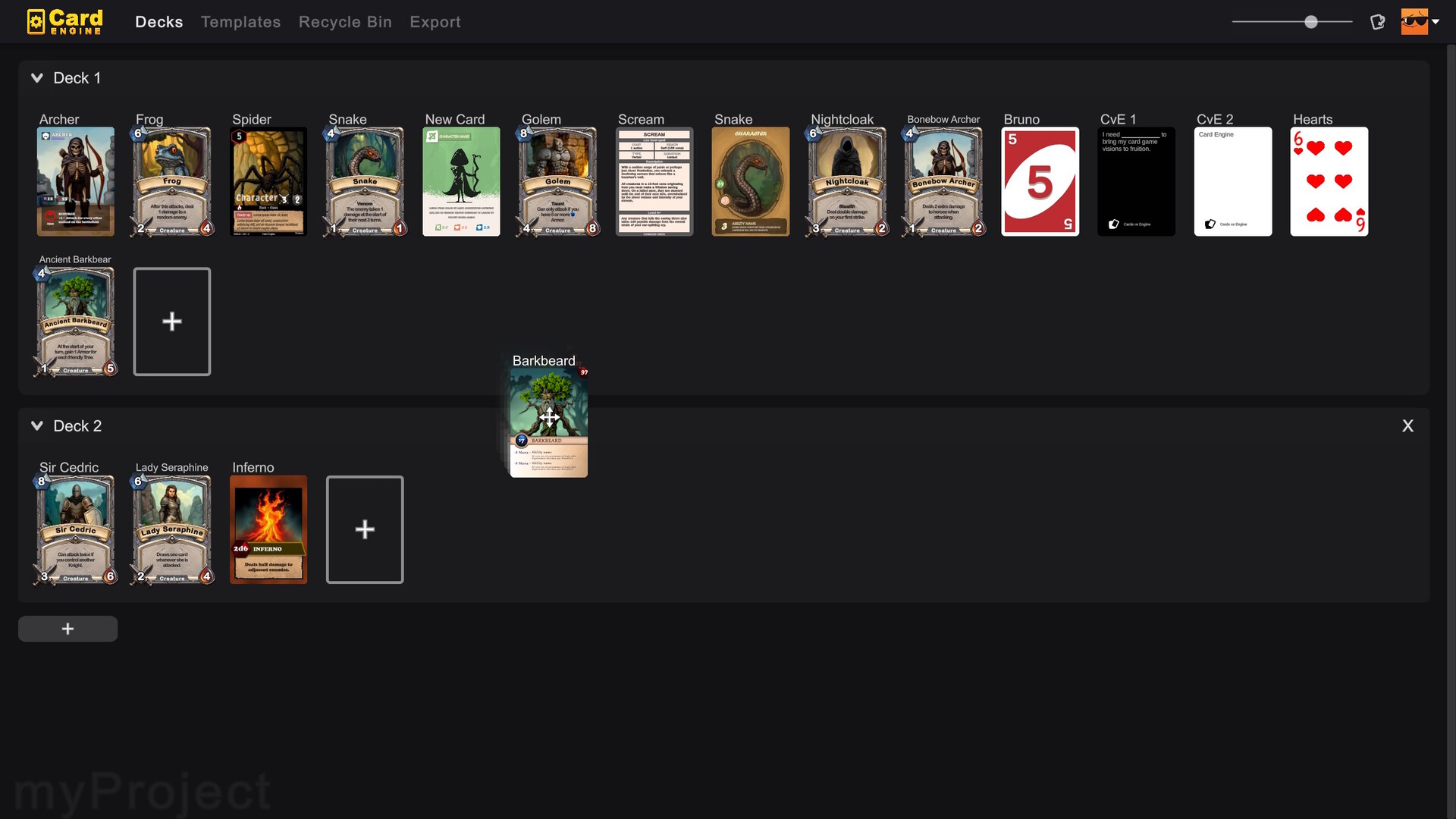 Card Engine Screenshot 1