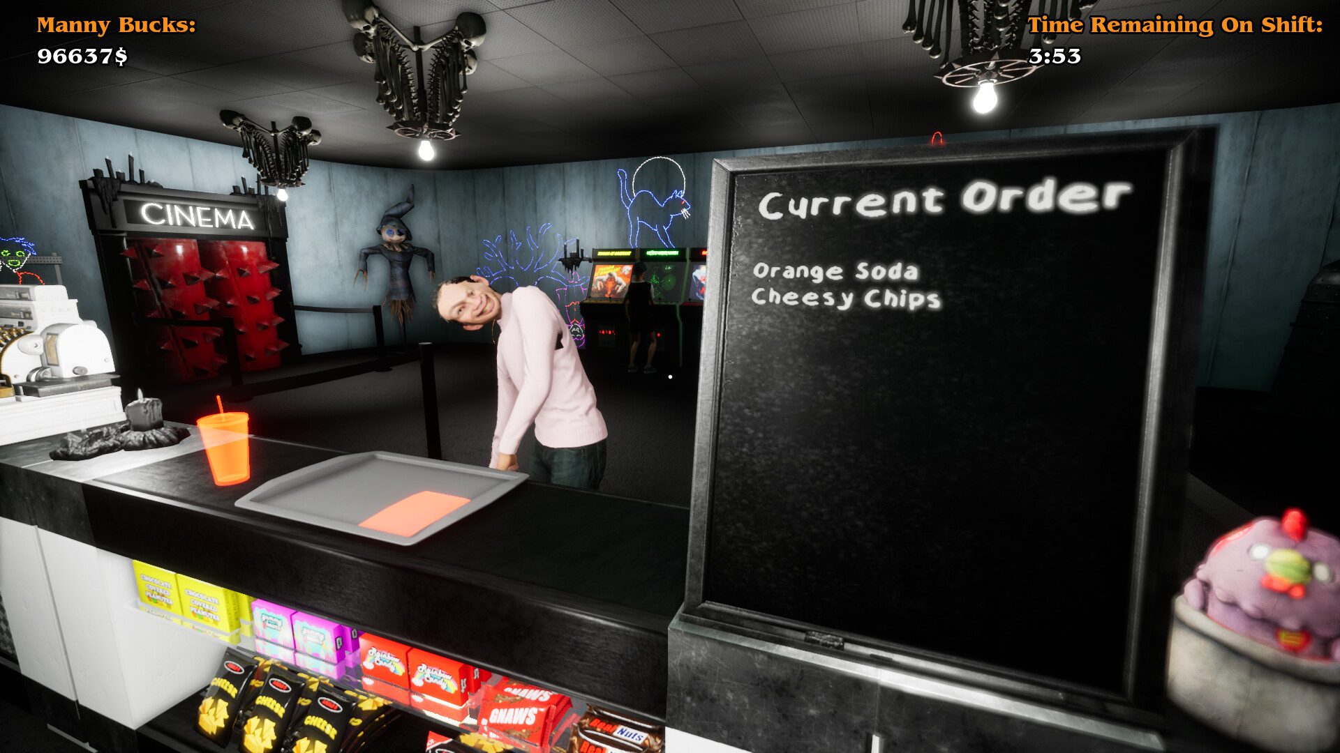 Manny's Murderous Movie Theater - The Snackbar Simulator Screenshot 1