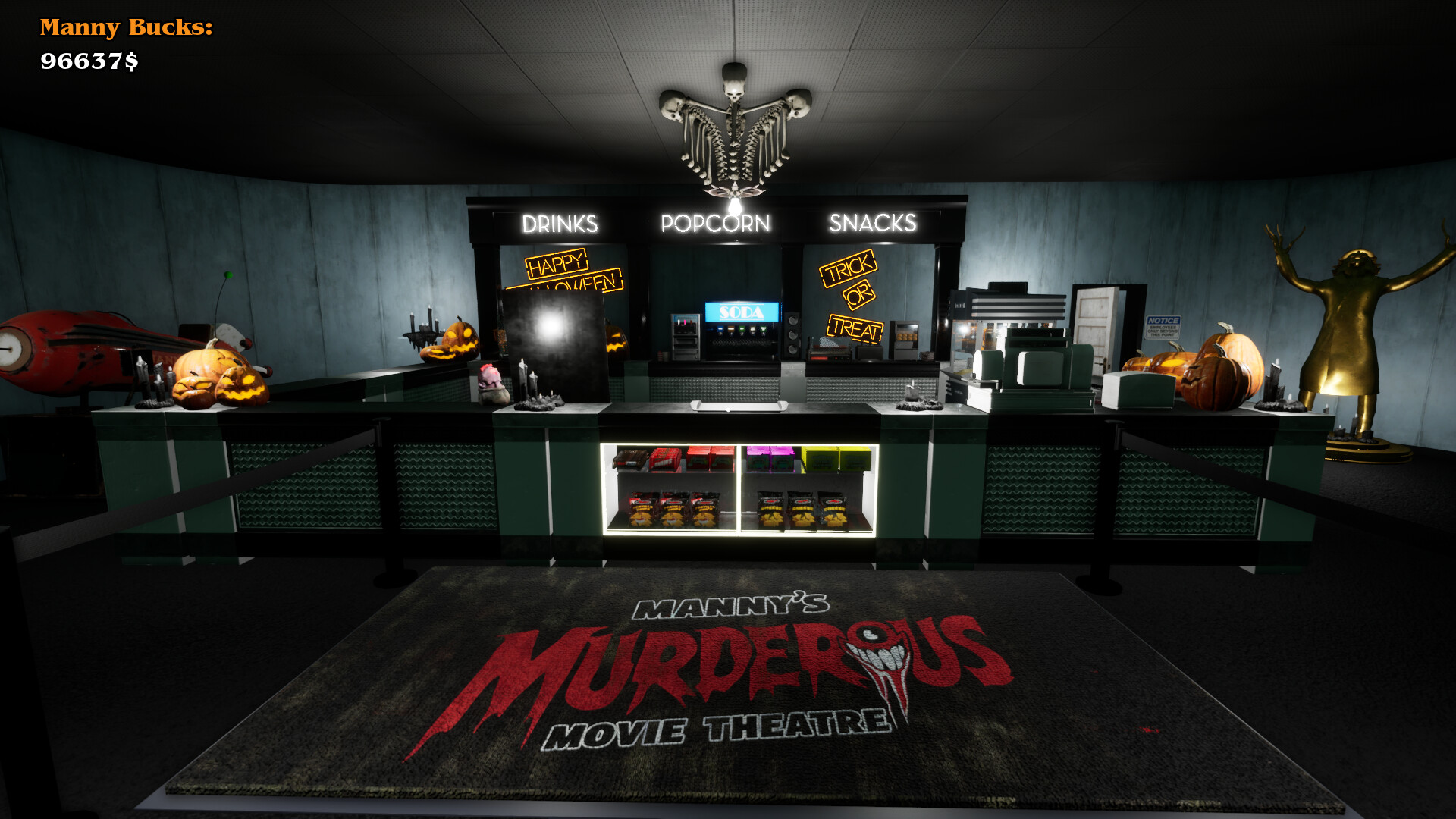 Manny's Murderous Movie Theater - The Snackbar Simulator Screenshot 0
