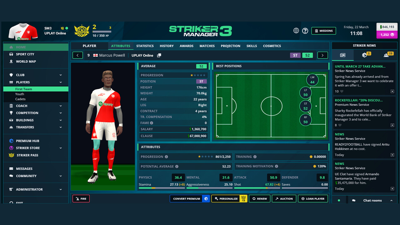 Striker Manager 3 - Online Football Manager Screenshot 3