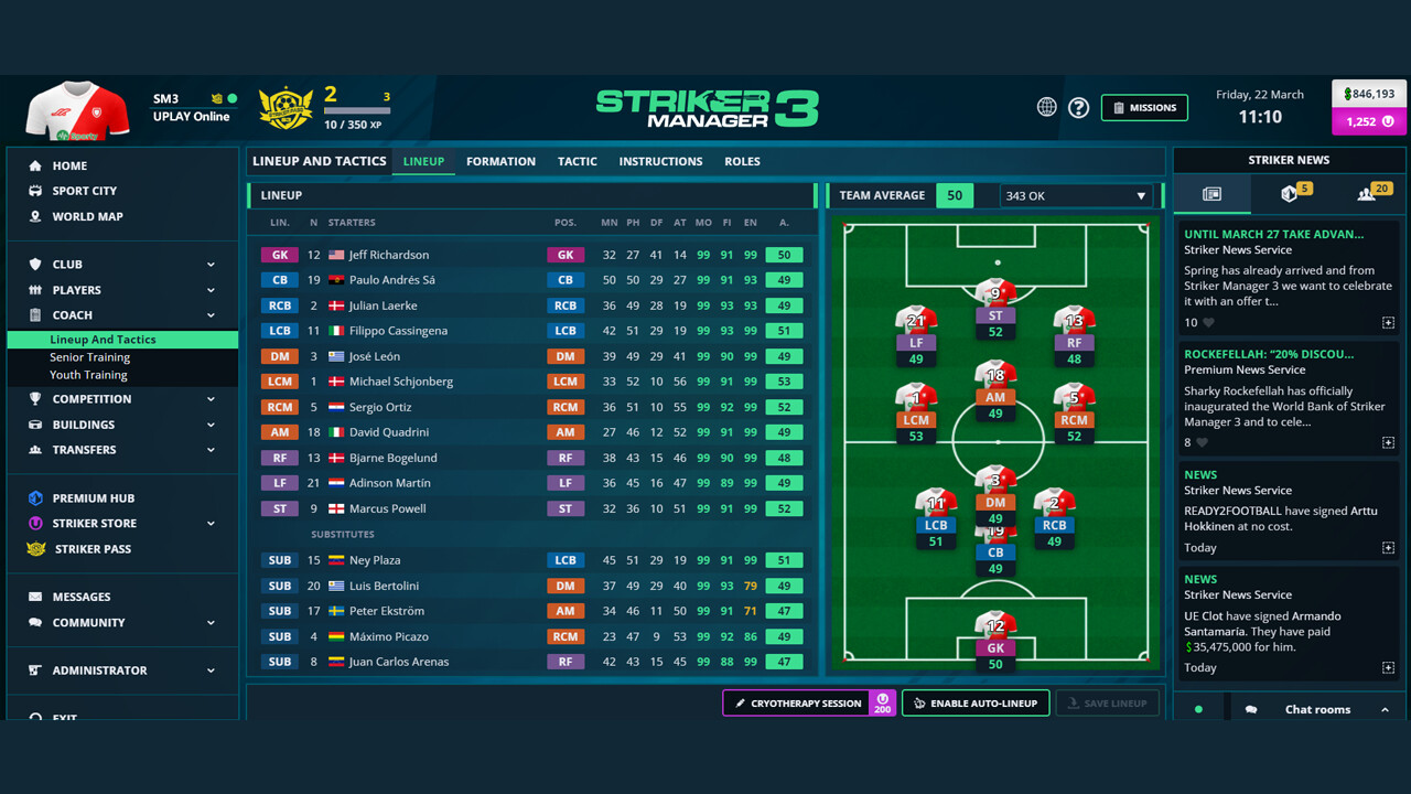 Striker Manager 3 - Online Football Manager Screenshot 1