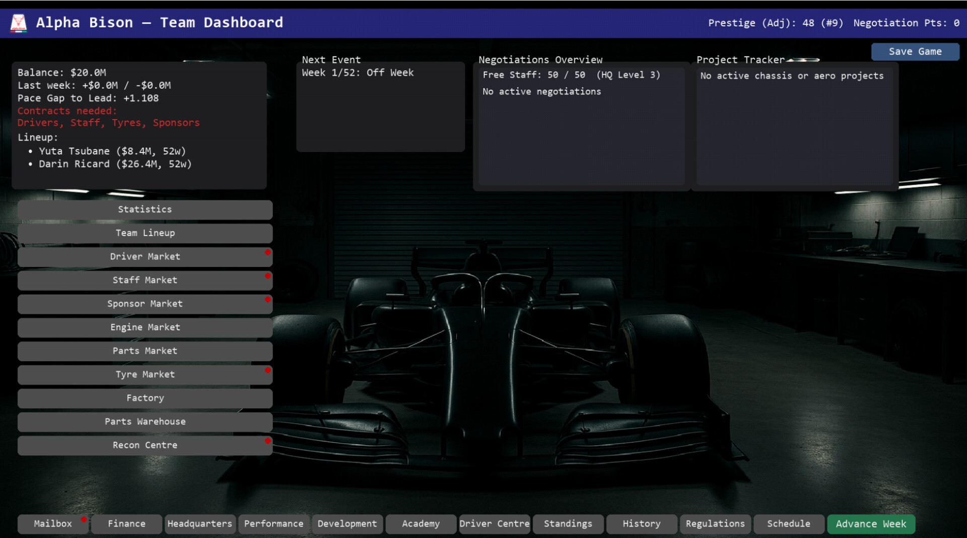 Team Principal: A Racing Manager Screenshot 8