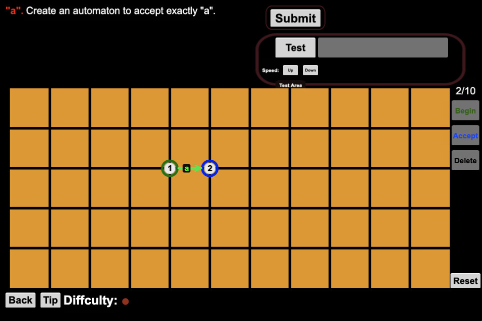 Finite State Automaton Challenges Screenshot 1