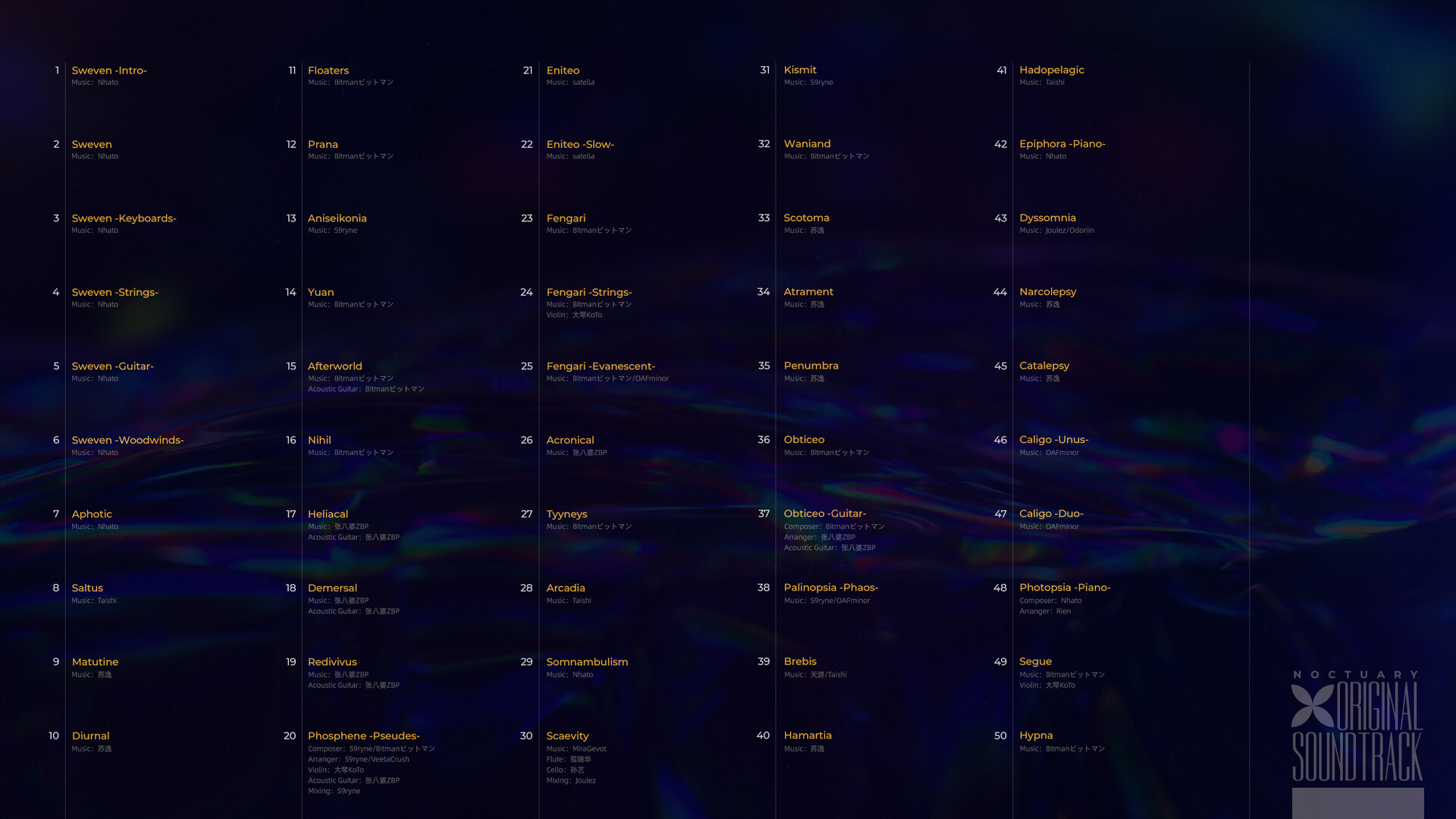 Noctuary Original Soundtrack Screenshot 1