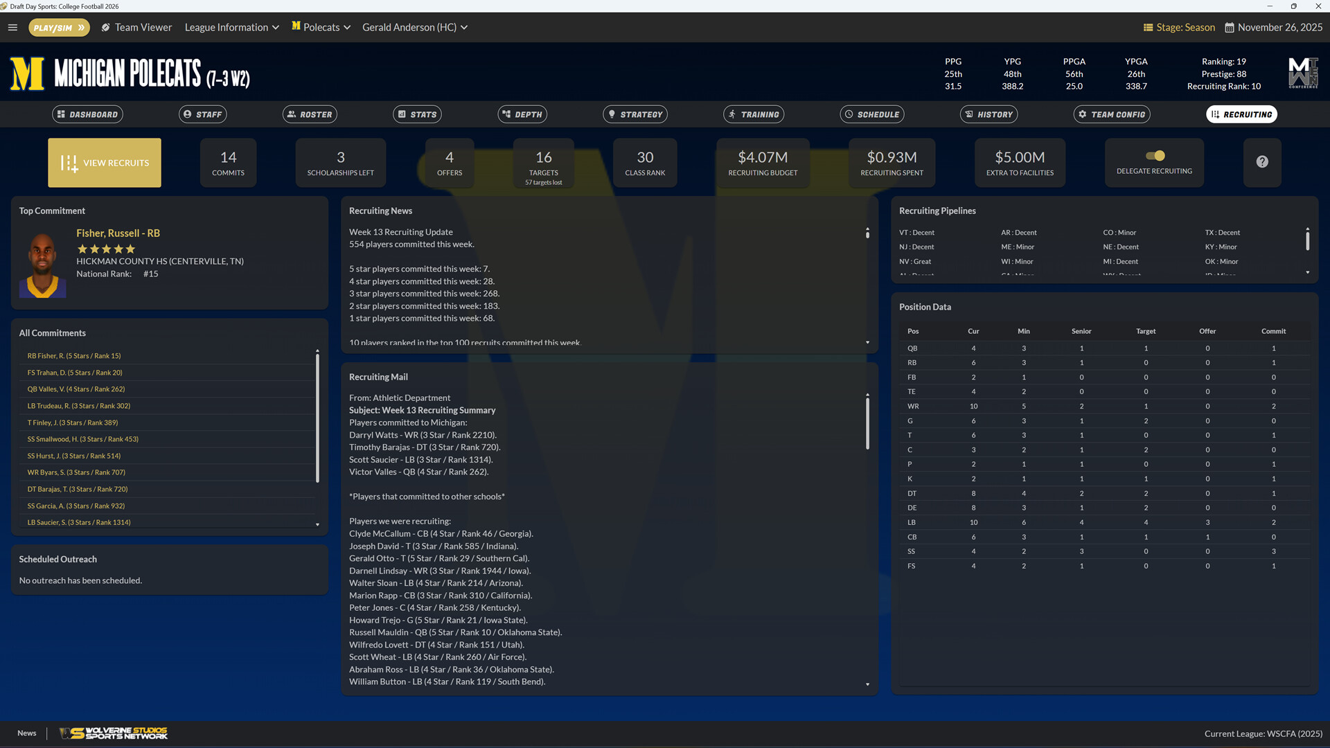 Draft Day Sports: College Football 2026 Screenshot 0